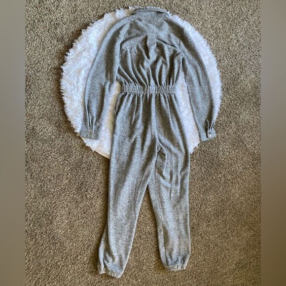 Habitual Pants Jumpsuit One Piece Gray Stretchy Girls Size 12 - Picture 2 of 10